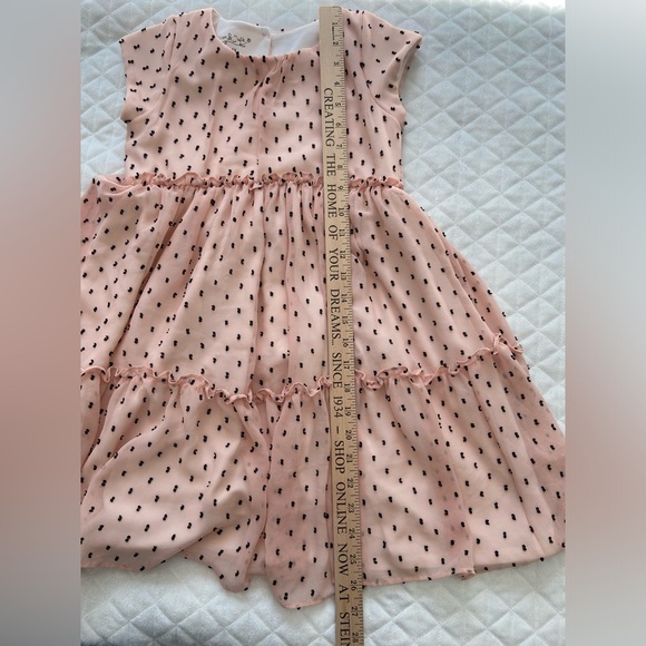 Pipa & Julie Girl’s Party/ Formal Dress Size 6X Soft Pink W/ Swiss Cloth Dots - Picture 11 of 13